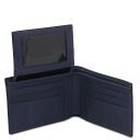 Esclusivo Portafoglio Uomo in Pelle 3 Ante Blu scuro TL142589