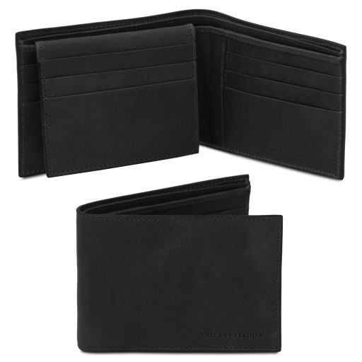 Exclusive 3 Fold Leather Wallet for men Black TL142589
