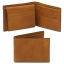 Esclusivo Portafoglio Uomo in Pelle 3 Ante Naturale TL142589