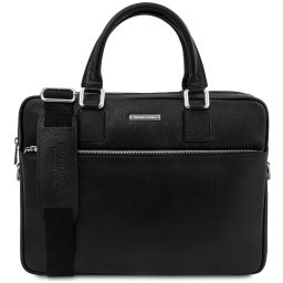 Ferrara Cartable Porte Ordinateur en Cuir Noir TL142548