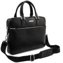 Ferrara Cartable Porte Ordinateur en Cuir Noir TL142548