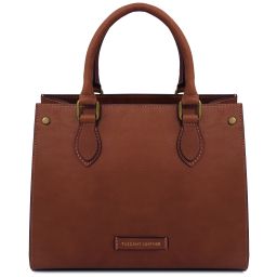 Dama Borsa a Mano in Pelle Marrone TL142564