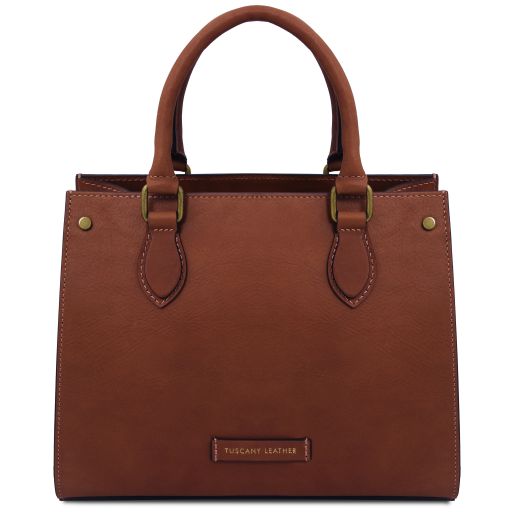 Dama Leather Handbag Brown TL142564