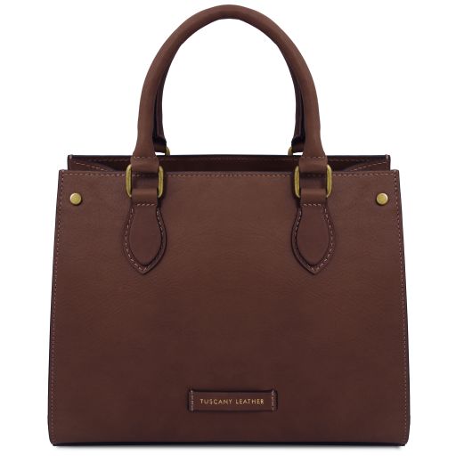 Dama Handtasche aus Leder Dunkelbraun TL142564
