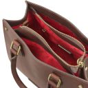 Dama Handtasche aus Leder Dunkelbraun TL142564