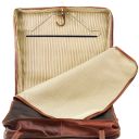 Papeete Kleidersack aus Leder mit Grosse Vortasche Braun TL142337