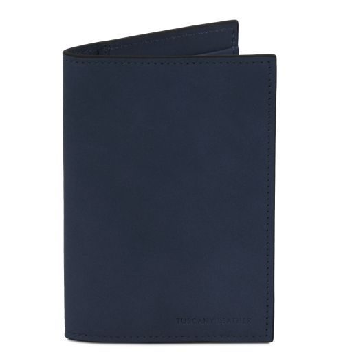 Porta Passaporto in Pelle Blu scuro TL142605
