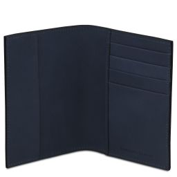 Porta Passaporto in Pelle Blu scuro TL142605