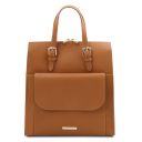 TL Bag Leather Backpack for Women Cognac TL142118