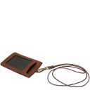 Leather Badge Holder Brown TL142575