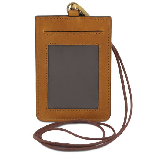 Leather Badge Holder Natural TL142575