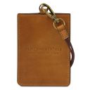 Leather Badge Holder Natural TL142575