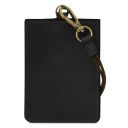 Leather Badge Holder Black TL142575
