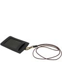 Leather Badge Holder Black TL142575