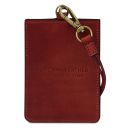 Porte-badge en Cuir Rouge TL142575
