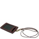 Leather Badge Holder Dark Brown TL142575