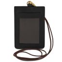 Leather Badge Holder Black TL142575