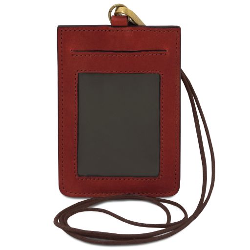 Porte-badge en Cuir Rouge TL142575