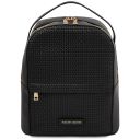 Dedalo Mochila en Piel Imprimida Tejida Negro TL142576