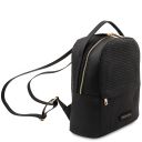 Dedalo Mochila en Piel Imprimida Tejida Negro TL142576