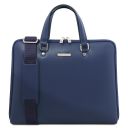 Verona Sac Business en Cuir Saffiano Bleu foncé TL142547