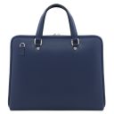 Verona Sac Business en Cuir Saffiano Bleu foncé TL142547
