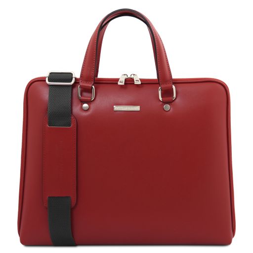 Verona Sac Business en Cuir Saffiano Rouge TL142547