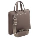 Verona Borsa Business in Pelle Saffiano Talpa scuro TL142547