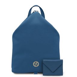 Korfu Mochila en Piel Suave y Cartera en Piel Denim TL142628