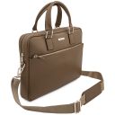 Ferrara Leather Laptop Briefcase Темный серо-коричневый TL142548