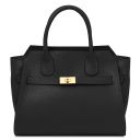 Hydra Borsa a Mano in Pelle e Portafoglio in Pelle Nero TL142629
