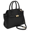 Hydra Borsa a Mano in Pelle e Portafoglio in Pelle Nero TL142629