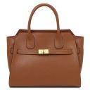 Hydra Borsa a Mano in Pelle e Portafoglio in Pelle Cognac TL142629