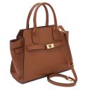 Hydra Borsa a Mano in Pelle e Portafoglio in Pelle Cognac TL142629