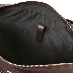 Ferrara Leather Laptop Briefcase Dark Brown TL142548