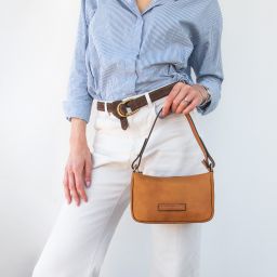 Parfait Bolso Noche en Piel con Bandolera Natural TL142568
