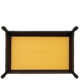 Leather Valet Tray Yellow TL142619