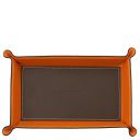 Leather Valet Tray Dark Brown TL142619