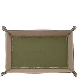Leather Valet Tray Olive Green TL142619