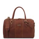 Lisbona Travel Leather Duffle bag - Small Size Brown TL142558