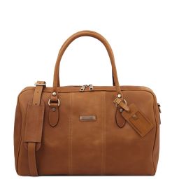 Lisbona Sac de Voyage en Cuir - Petit Modèle Naturel TL142558