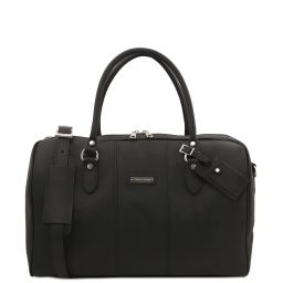 Lisbona Travel Leather Duffle bag - Small Size Black TL142558