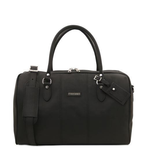 Lisbona Travel Leather Duffle bag - Small Size Black TL142558