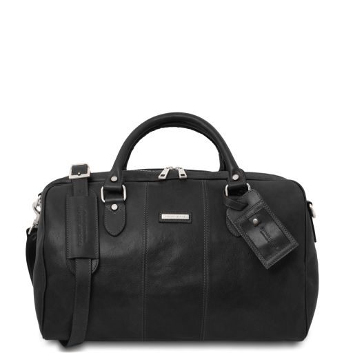 Lisbona Travel Leather Duffle bag - Small Size Black TL142441