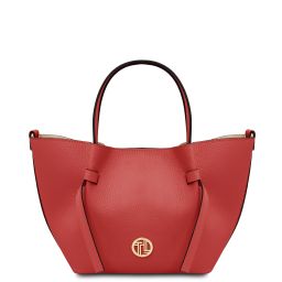 Legame Borsa a Mano in Pelle - Misura Piccola Corallo TL142482