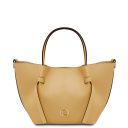 Legame Borsa a Mano in Pelle - Misura Piccola Giallo pastello TL142482