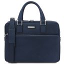 Ferrara Cartable Porte Ordinateur en Cuir Bleu foncé TL142620
