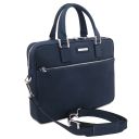 Ferrara Cartable Porte Ordinateur en Cuir Bleu foncé TL142620