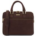Ferrara Cartable Porte Ordinateur en Cuir Marron foncé TL142620