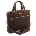Ferrara Cartable Porte Ordinateur en Cuir Marron foncé TL142620